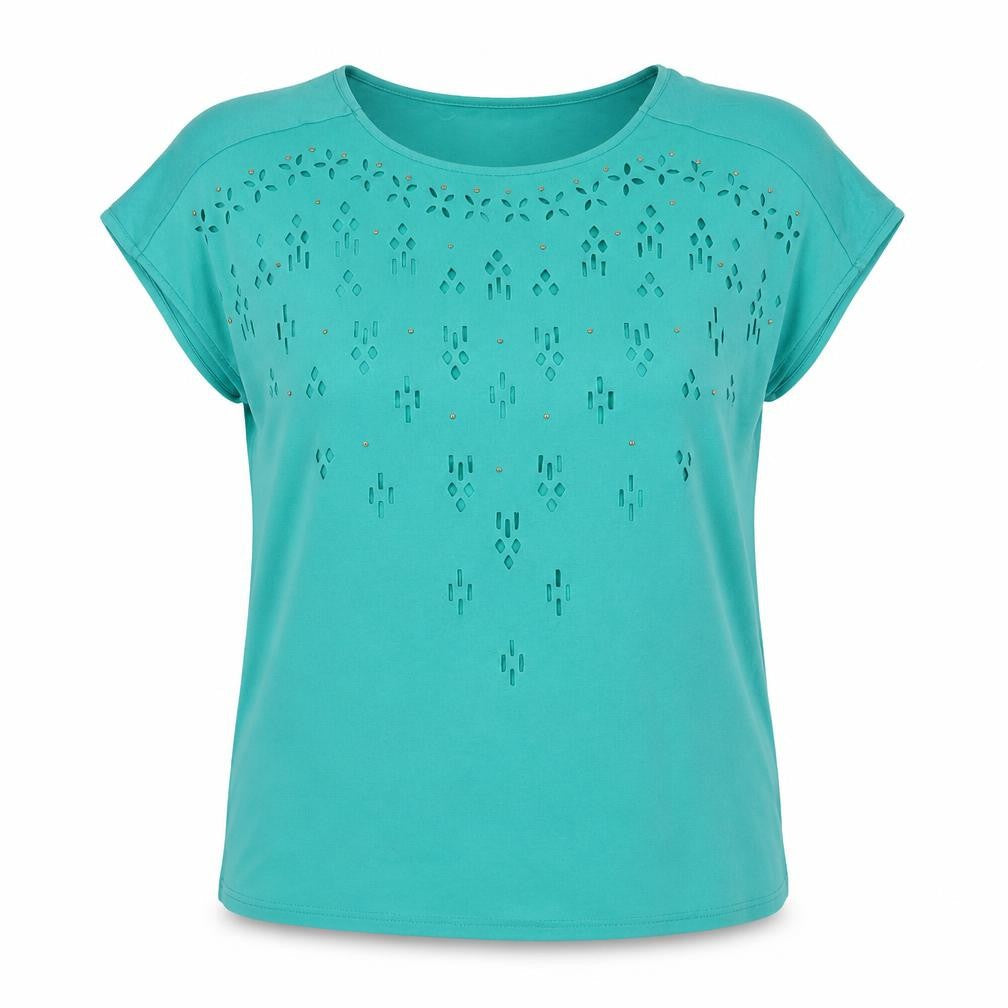 Womens UK Size M Klass Green Basic T-Shirt