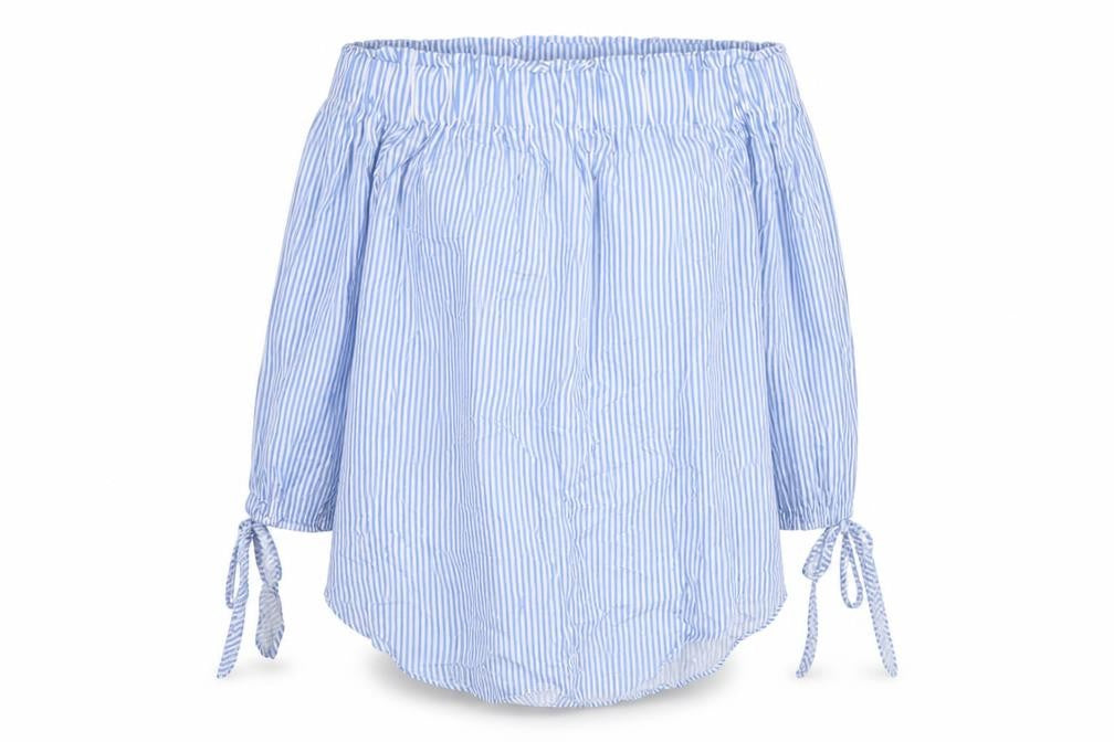 Womens UK Size 10 H&M Blue Basic Blouse