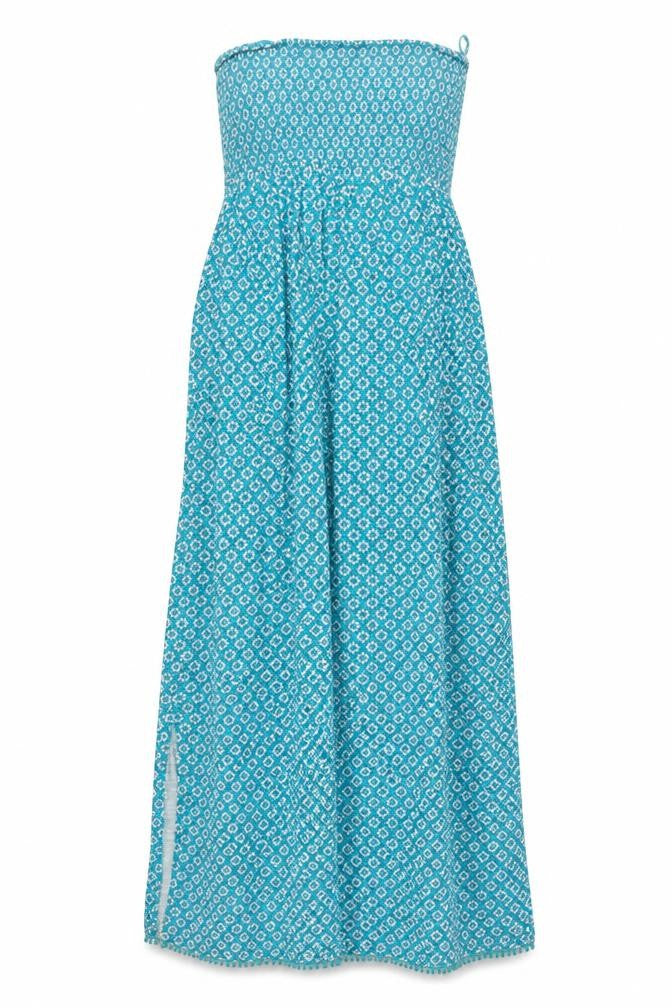 Next Womens Blue Fair Isle Cotton A-Line Size 8 Off the Shoulder Pullover
