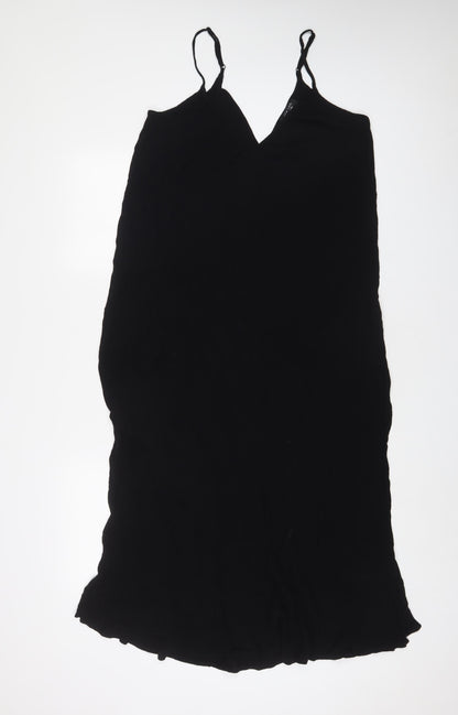 New Look Womens Black Viscose A-Line Size 18 V-Neck Pullover