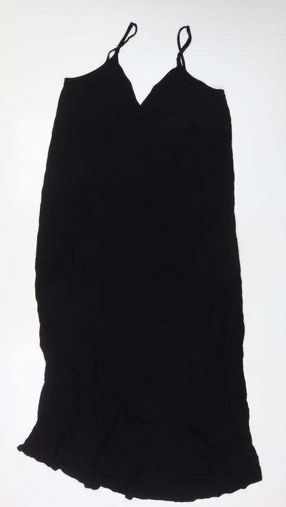 New Look Womens Black Viscose A-Line Size 18 V-Neck Pullover