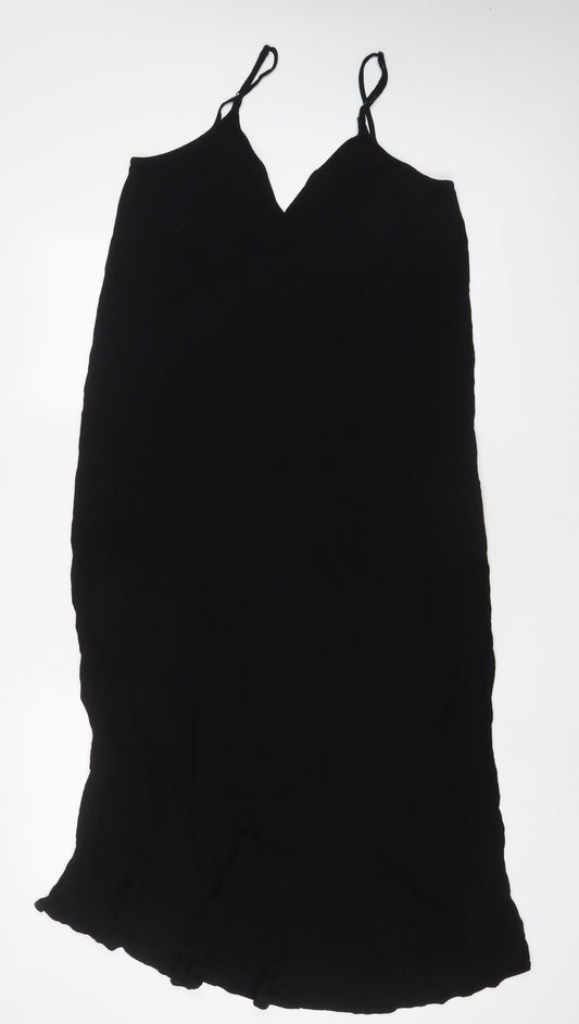 New Look Womens Black Viscose A-Line Size 18 V-Neck Pullover