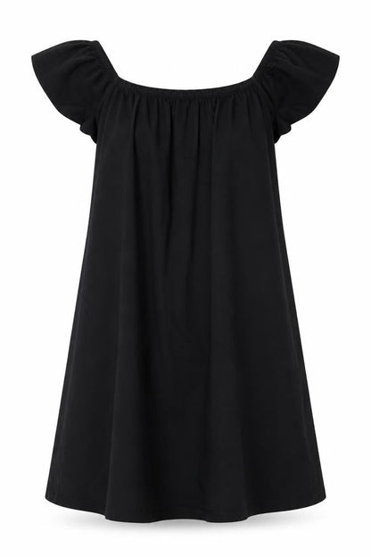 ASOS Womens Black Cotton A-Line Size 10 Scoop Neck Pullover