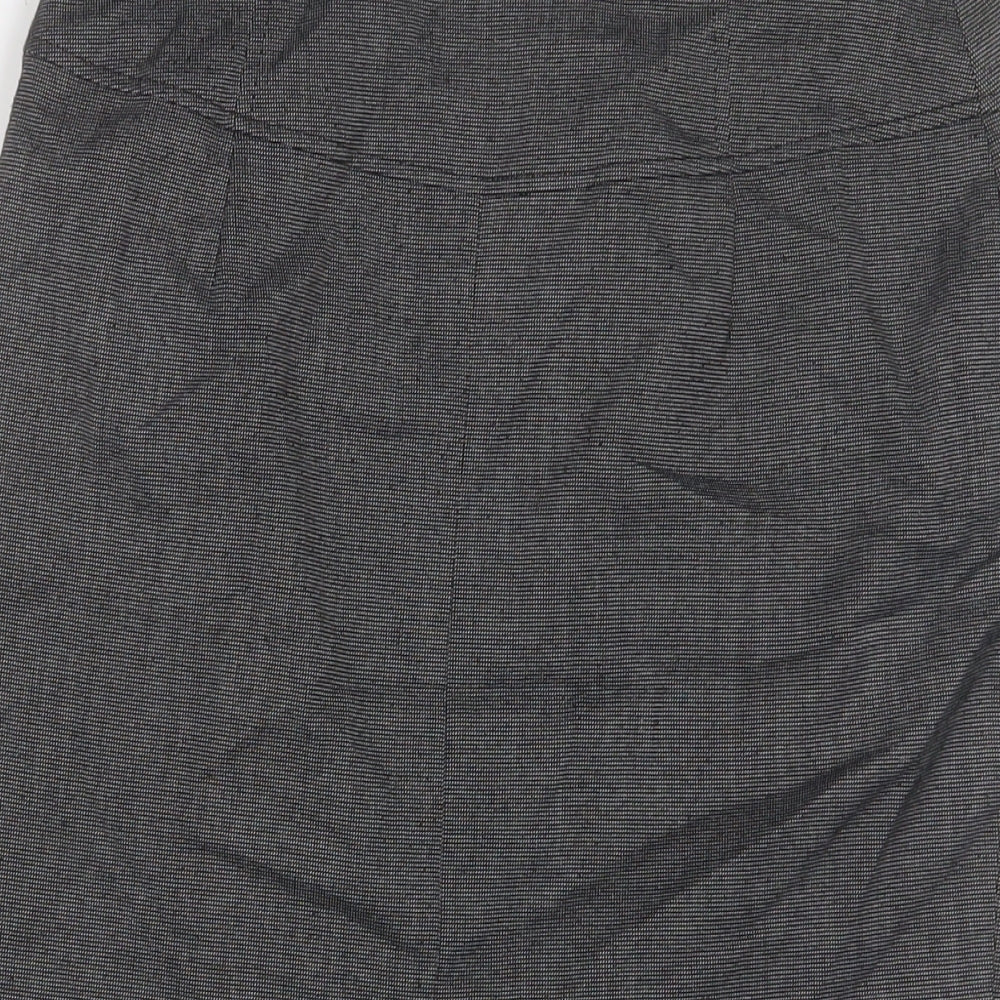 Dorothy Perkins Womens Grey Polyester Straight & Pencil Skirt Size 10 Zip