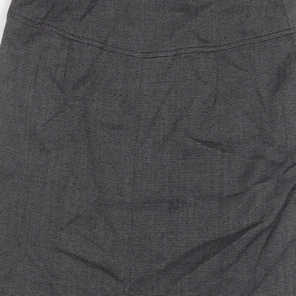 Dorothy Perkins Womens Grey Polyester Straight & Pencil Skirt Size 10 Zip