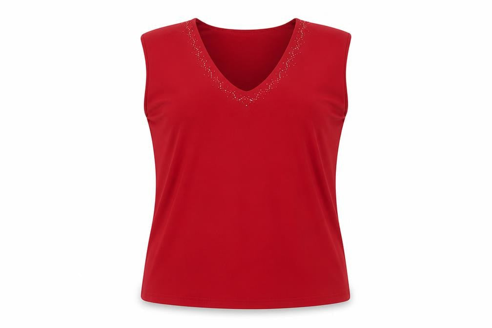 Womens UK Size 16 Sarah Hamilton Red Basic Tank