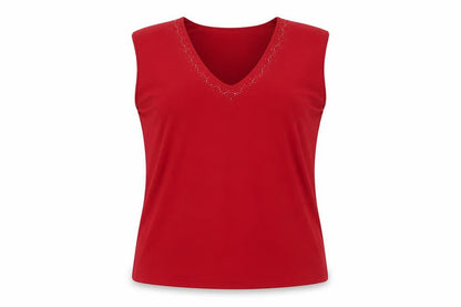Womens UK Size 16 Sarah Hamilton Red Basic Tank
