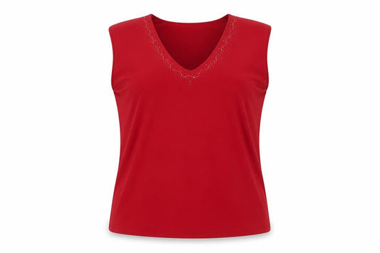 Womens UK Size 16 Sarah Hamilton Red Basic Tank