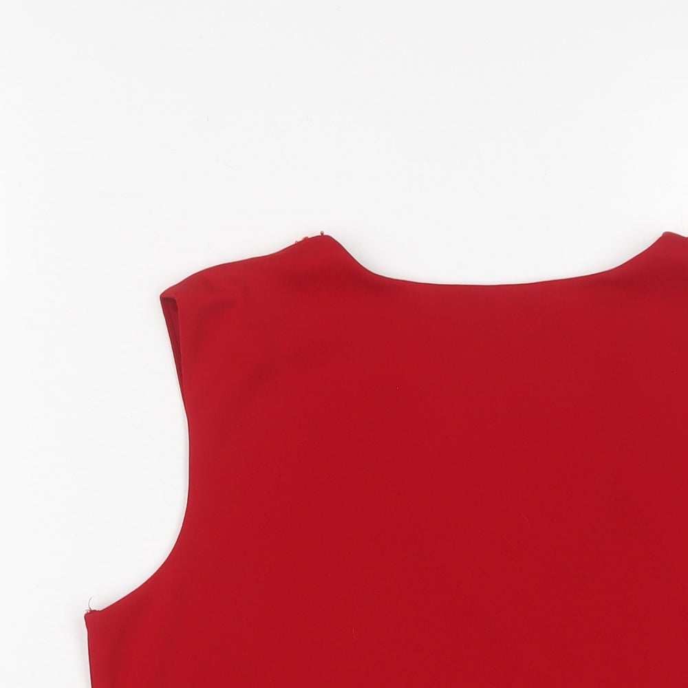 Womens UK Size 16 Sarah Hamilton Red Basic Tank