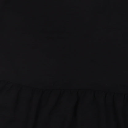 H&M Womens Black Polyester A-Line Size 18 V-Neck Button