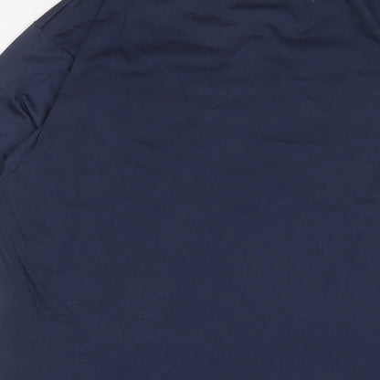 Redskins Mens Blue Polyester T-Shirt Size XL Crew Neck