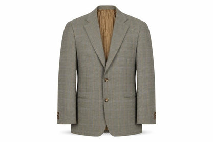 Marks & Spencer Mens Brown Plaid Wool Jacket Suit Jacket Size 42 Regular