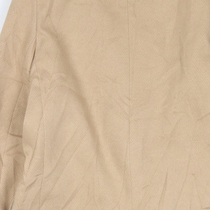 ASOS Womens Brown Overcoat Coat Size 8 Snap