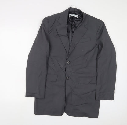 Zara Mens Grey Jacket Blazer Size S Button