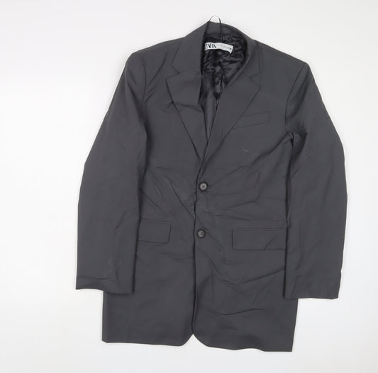 Zara Mens Grey Jacket Blazer Size S Button