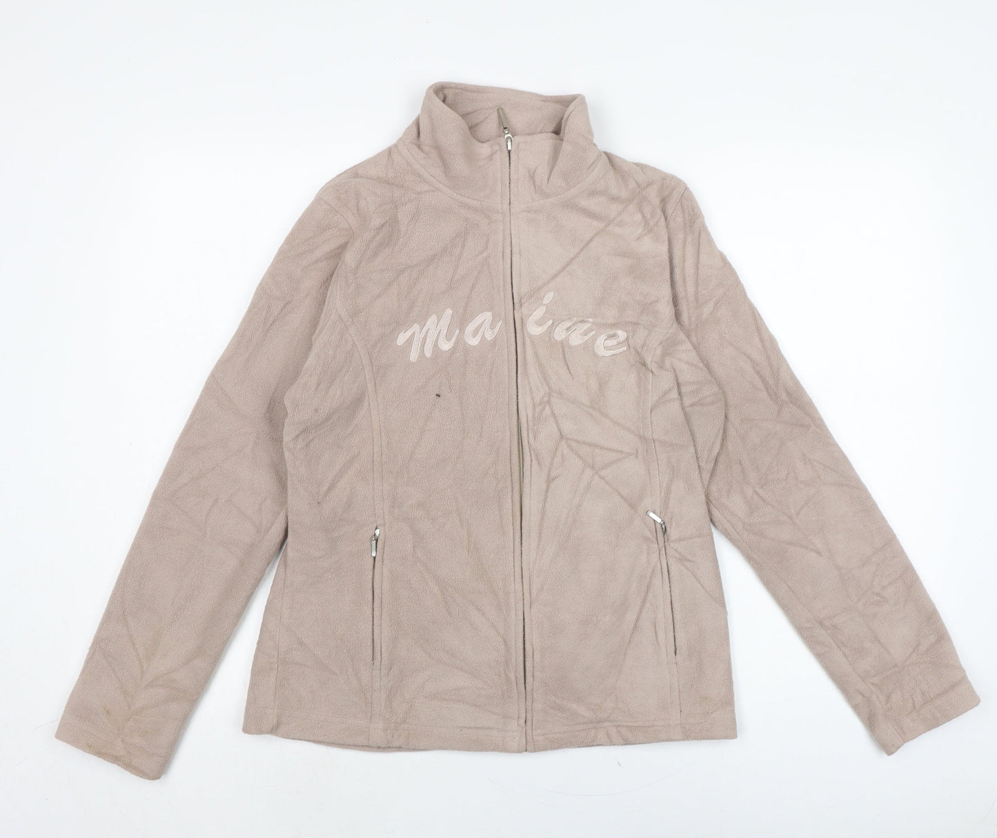 Maine Womens Beige Jacket Size 12 Toggle