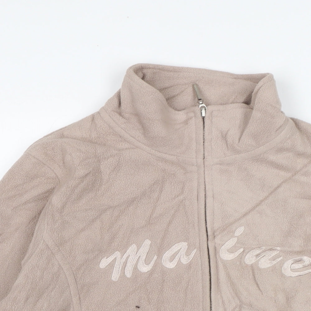 Maine Womens Beige Jacket Size 12 Toggle