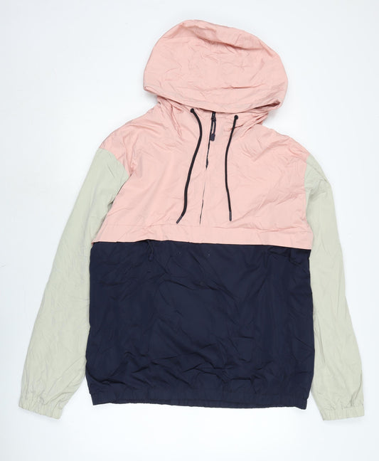 Divided Womens Blue Anorak Jacket Size L Zip