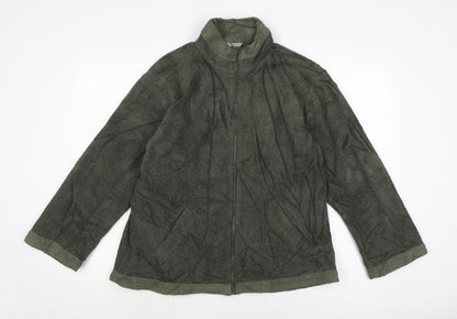 Marks and Spencer Womens Green Jacket Size 14 Zip