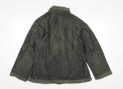 Marks and Spencer Womens Green Jacket Size 14 Zip