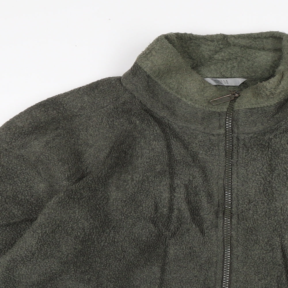 Marks and Spencer Womens Green Jacket Size 14 Zip