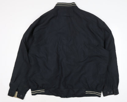 Mens UK Size 2XL Premier Man Blue Bomber Jacket
