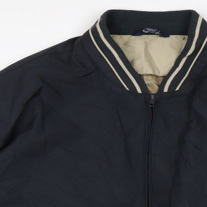 Mens UK Size 2XL Premier Man Blue Bomber Jacket