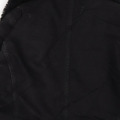 ASOS Womens Black Biker Jacket Size 12 Zip