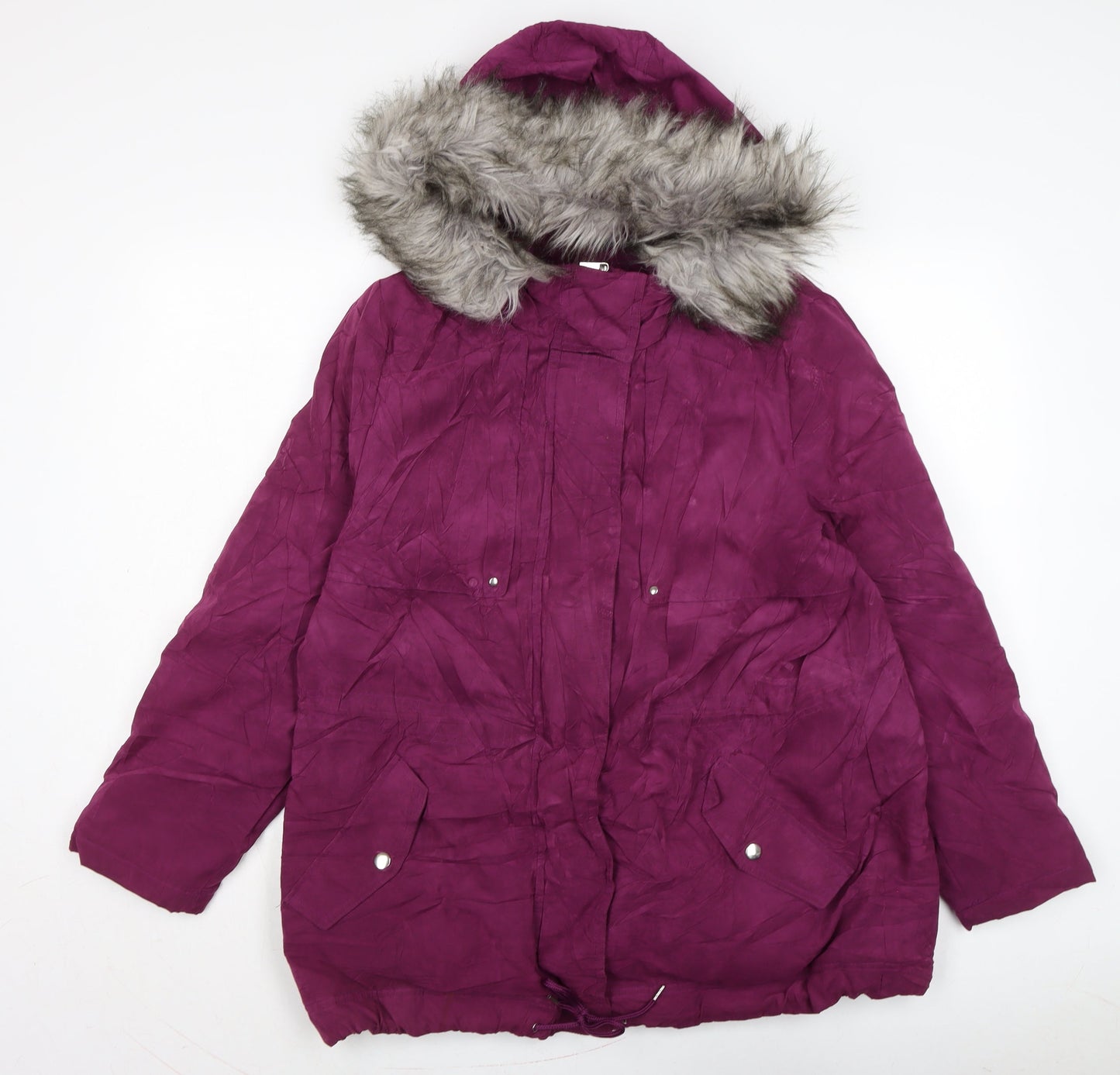 Womens UK Size 14 Bonmarché Purple Anorak Coat