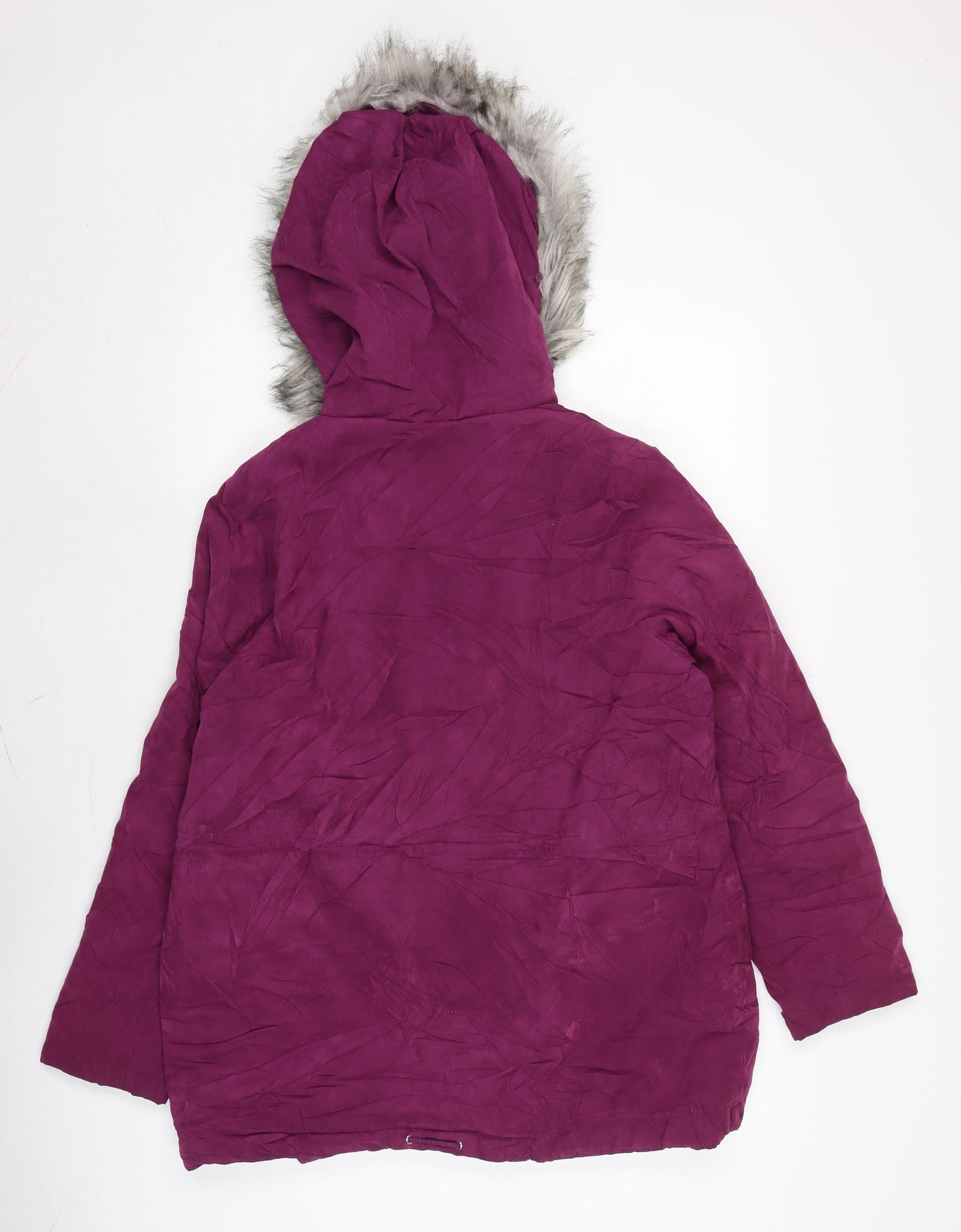 Womens UK Size 14 Bonmarché Purple Anorak Coat