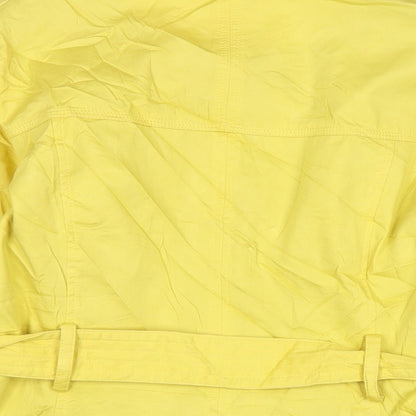 Womens UK Size 14 Marks and Spencer Yellow Trench Coat
