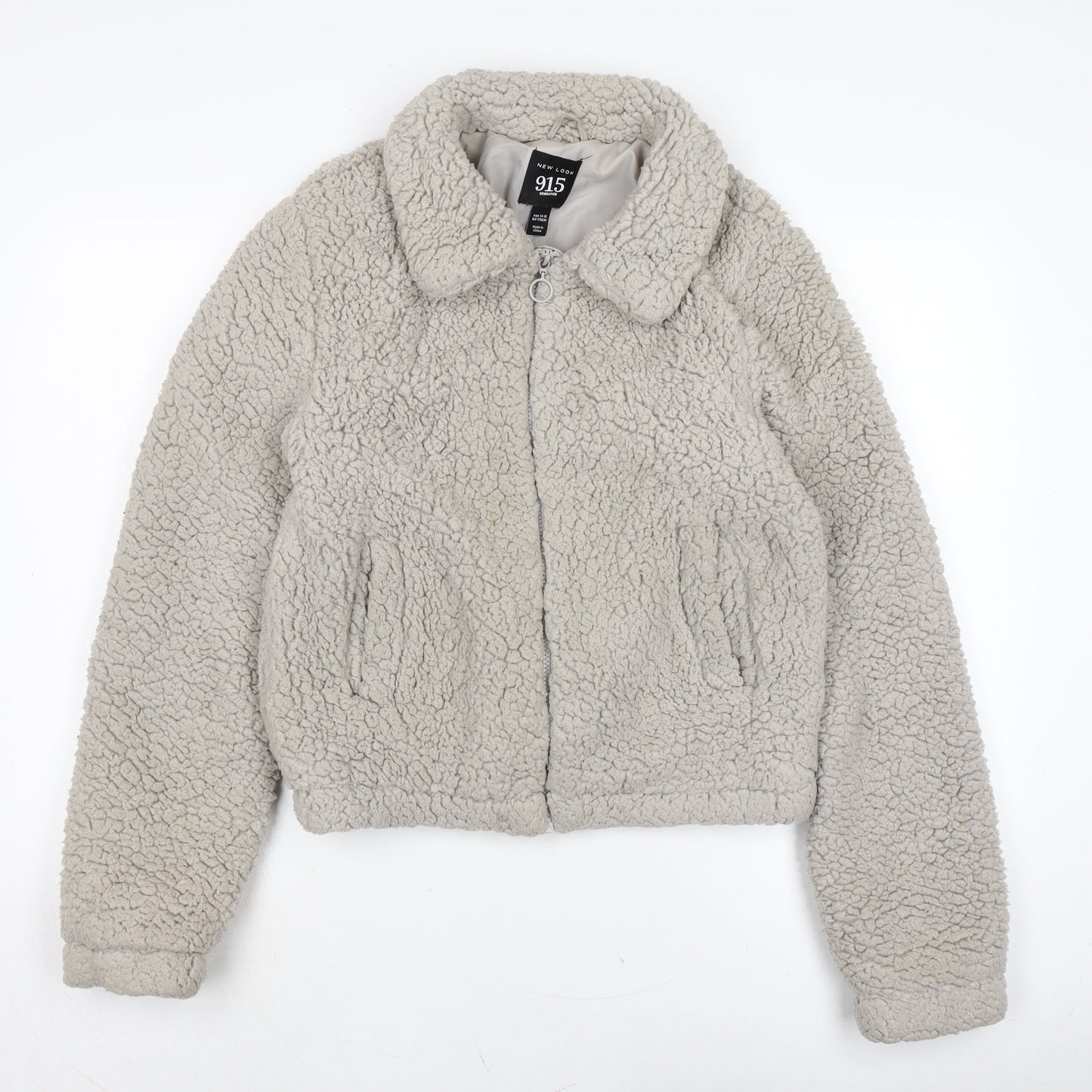 New Look Girls Beige Bomber Jacket Jacket Size 14-15 Years Zip