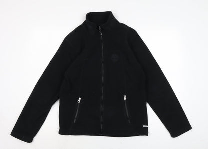 Additional front view of Timberland boys’ black jacket, size M, zip