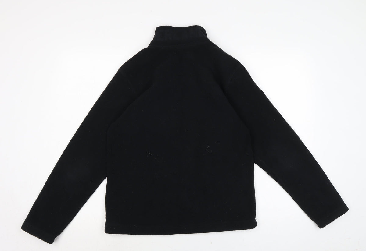 Back view of Timberland boys’ black jacket, size M, zip