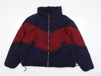 Womens UK Size XL Divided Blue Puffer Jacket