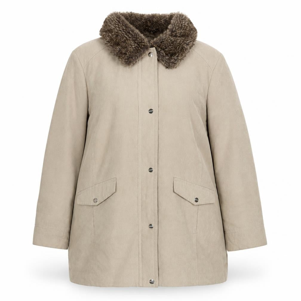 Womens UK Size 20 EWM Beige Overcoat