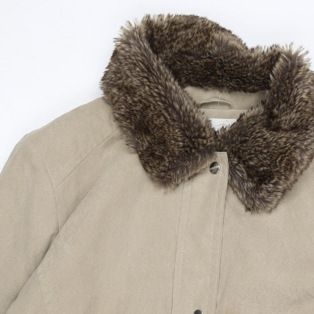 Womens UK Size 20 EWM Beige Overcoat