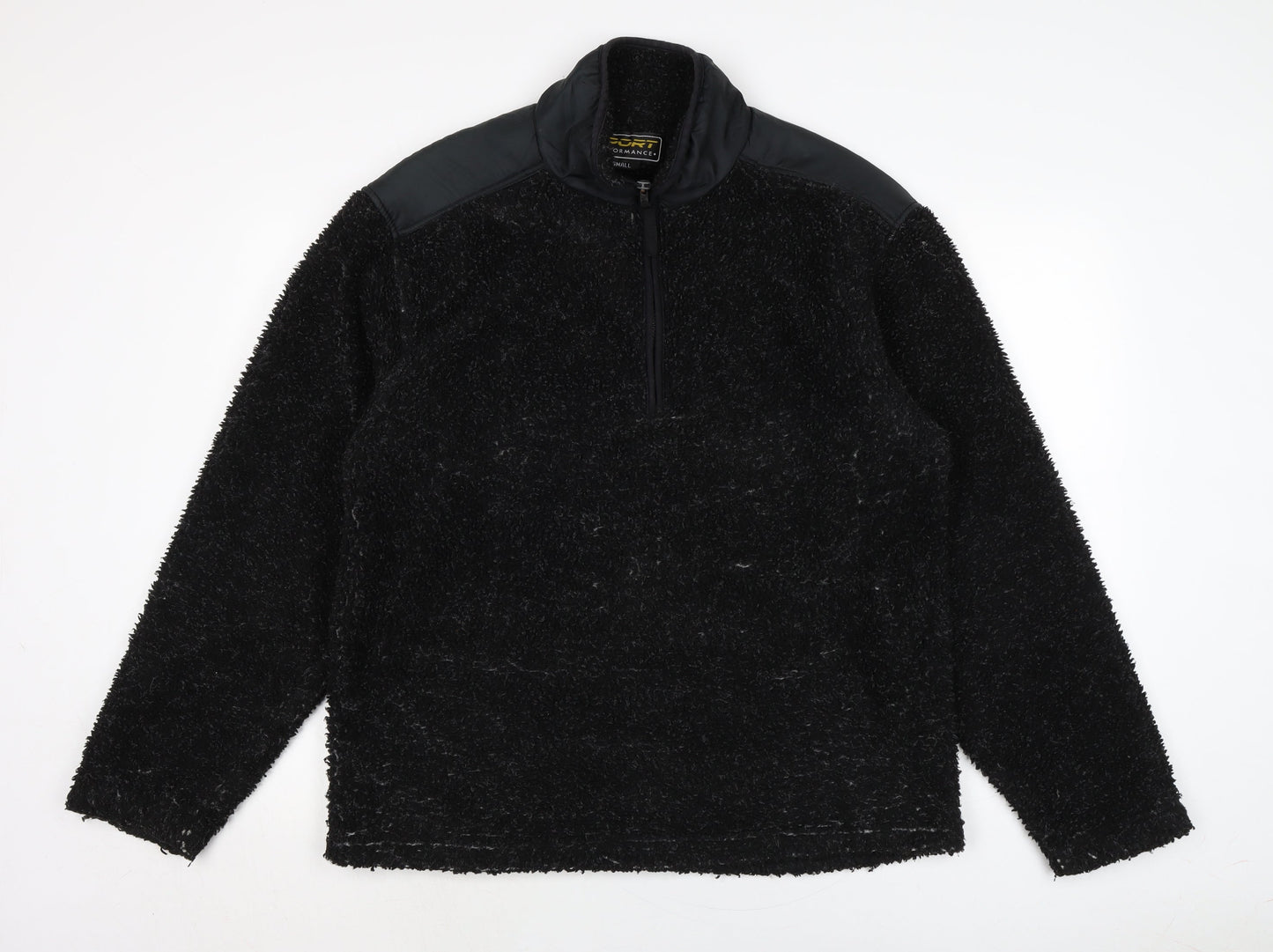 sports performane Mens Blue Polyester Henley Sweatshirt Size S
