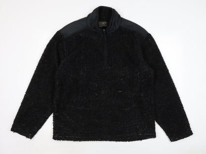 sports performane Mens Blue Polyester Henley Sweatshirt Size S