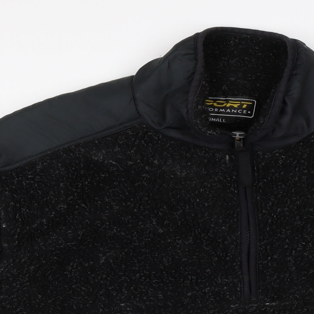 sports performane Mens Blue Polyester Henley Sweatshirt Size S
