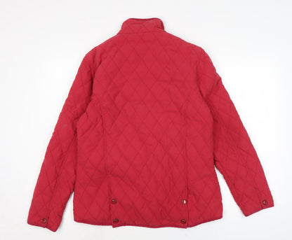 Womens UK Size 10 Jack Murphy Pink Quilted Coat