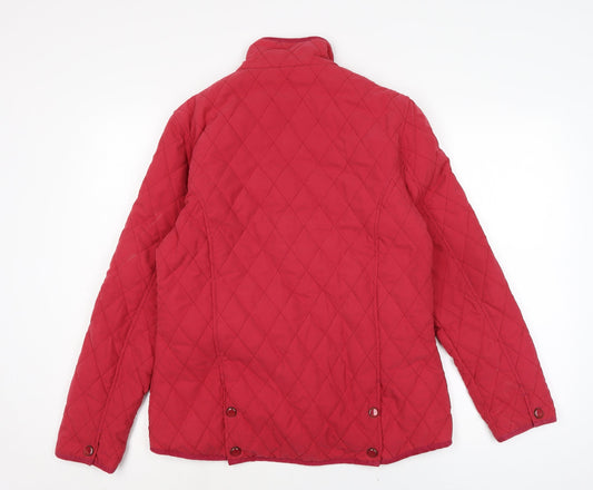 Womens UK Size 10 Jack Murphy Pink Quilted Coat