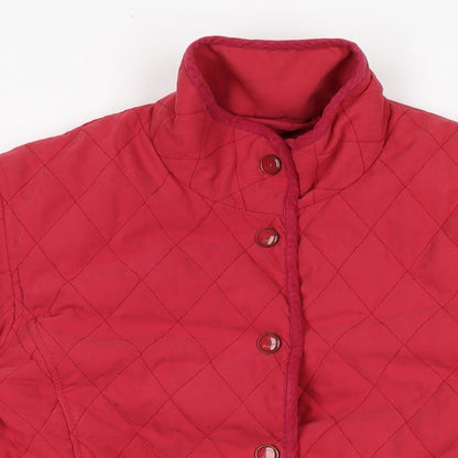 Womens UK Size 10 Jack Murphy Pink Quilted Coat