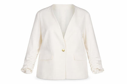 Womens UK Size 20 Soon Ivory Jacket
