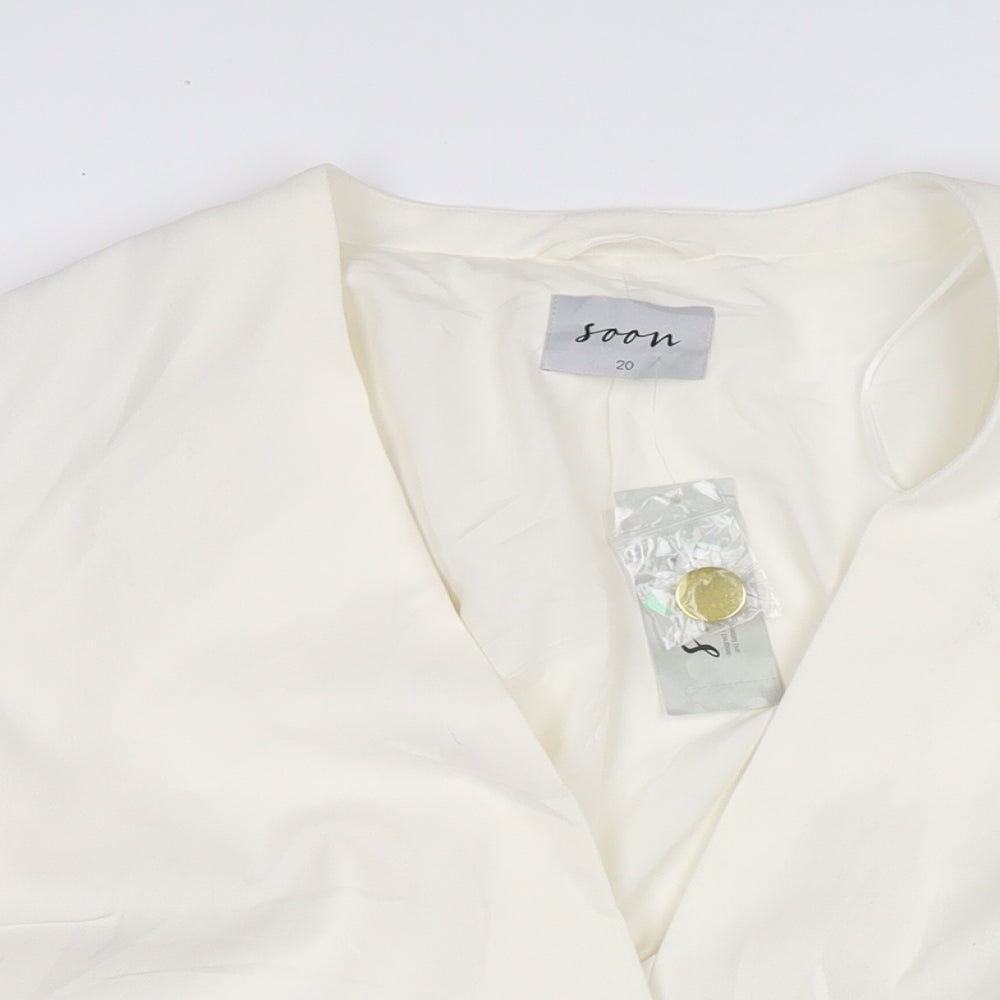 Womens UK Size 20 Soon Ivory Jacket