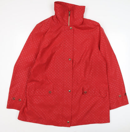 Womens UK Size 20 Concept Red Overcoat