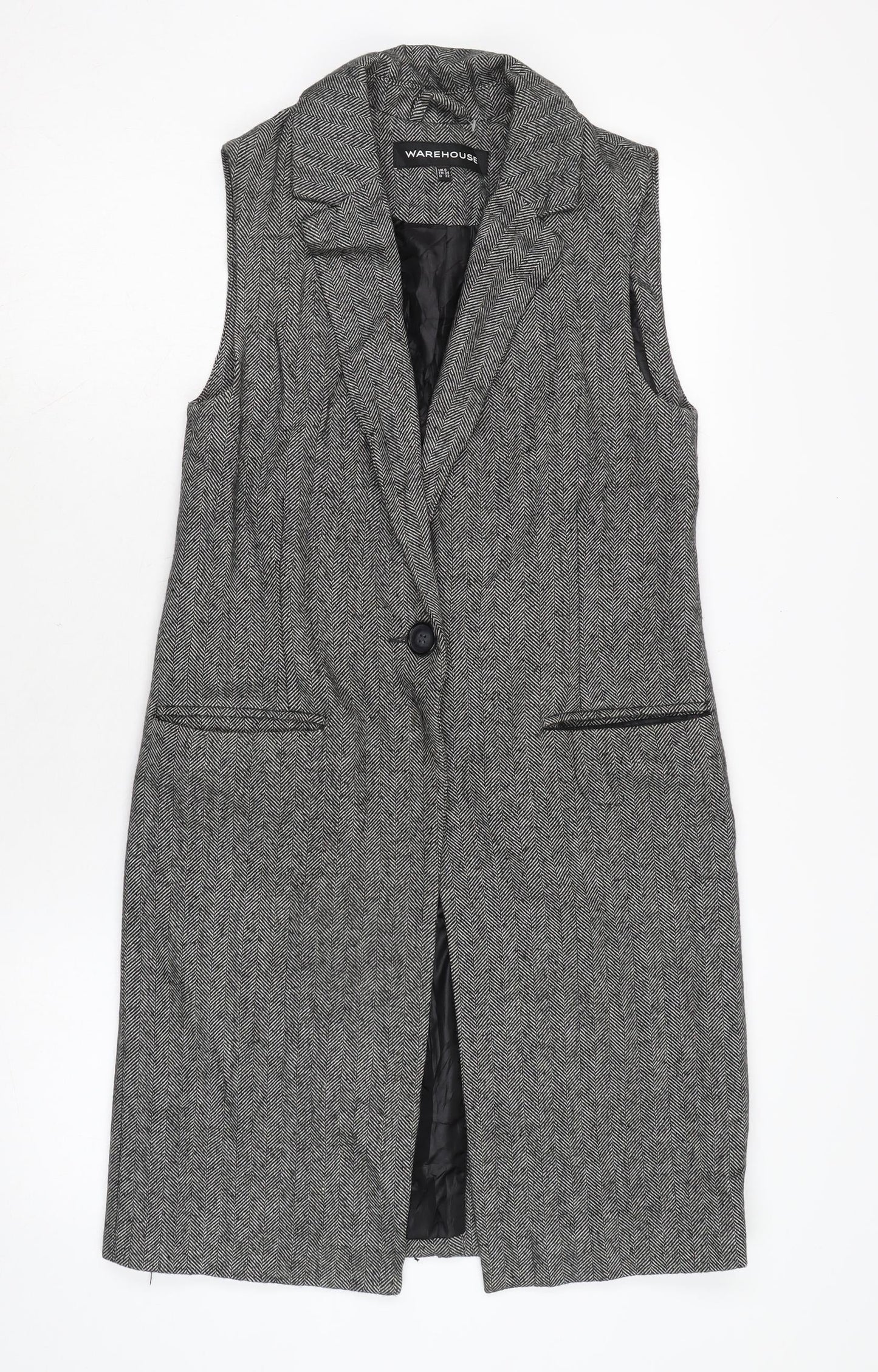 Womens UK Size 6 Warehouse Black Gilet