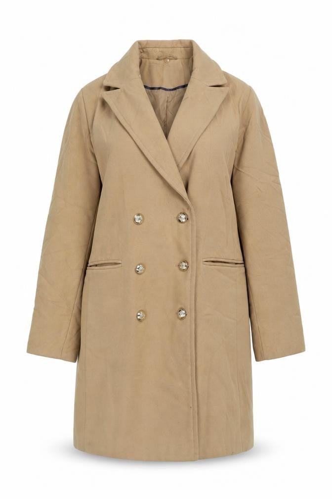 Womens UK Size 12 Topshop Beige Overcoat