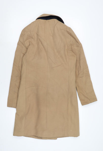 Womens UK Size 12 Topshop Beige Overcoat