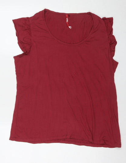 Womens UK Size 18 NEXT Red Basic T-Shirt